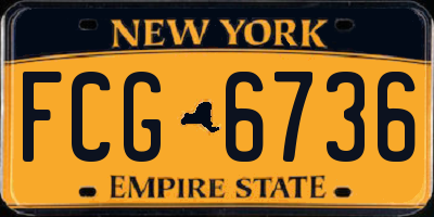 NY license plate FCG6736