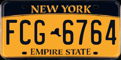 NY license plate FCG6764