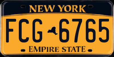 NY license plate FCG6765