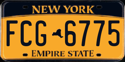NY license plate FCG6775