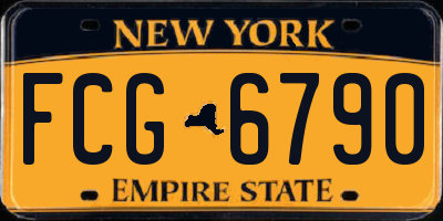 NY license plate FCG6790