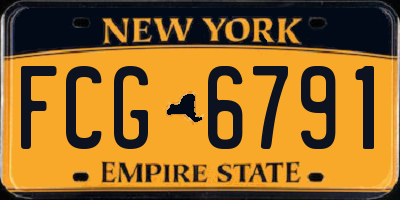 NY license plate FCG6791