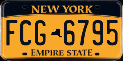 NY license plate FCG6795