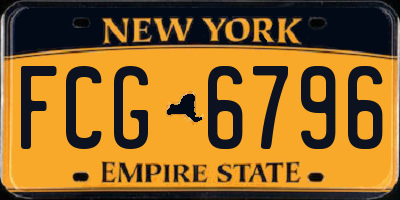 NY license plate FCG6796