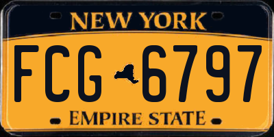 NY license plate FCG6797