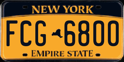 NY license plate FCG6800