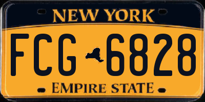 NY license plate FCG6828