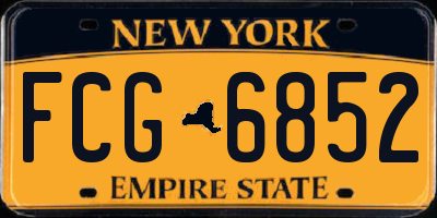 NY license plate FCG6852