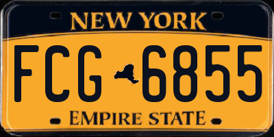 NY license plate FCG6855