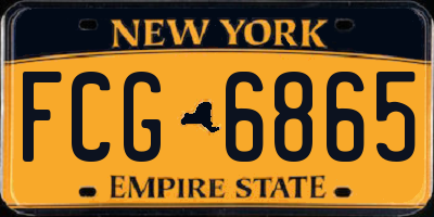 NY license plate FCG6865