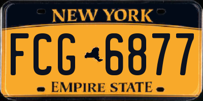 NY license plate FCG6877