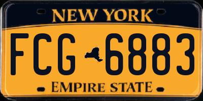 NY license plate FCG6883