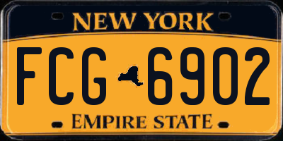 NY license plate FCG6902