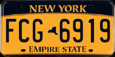 NY license plate FCG6919