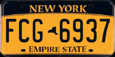 NY license plate FCG6937