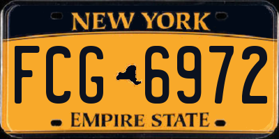 NY license plate FCG6972