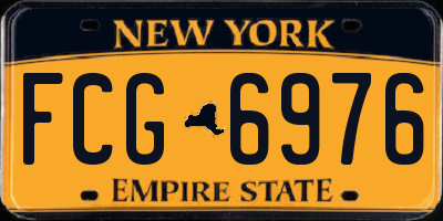 NY license plate FCG6976