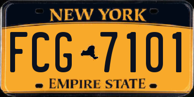 NY license plate FCG7101