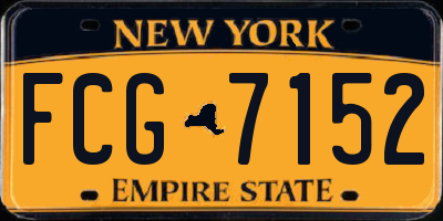 NY license plate FCG7152