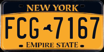 NY license plate FCG7167