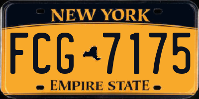 NY license plate FCG7175