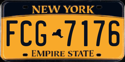 NY license plate FCG7176