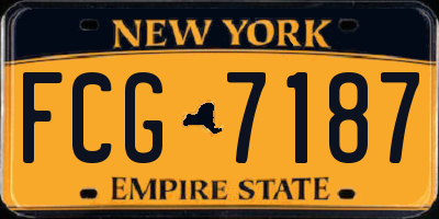 NY license plate FCG7187