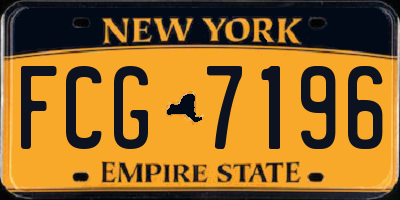 NY license plate FCG7196