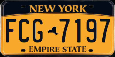 NY license plate FCG7197