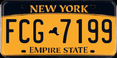 NY license plate FCG7199
