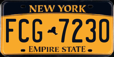 NY license plate FCG7230
