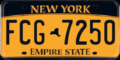 NY license plate FCG7250