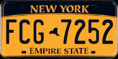 NY license plate FCG7252