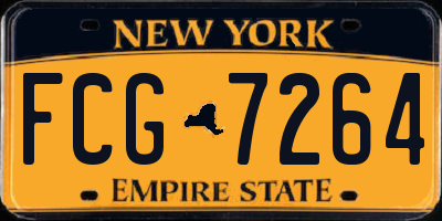 NY license plate FCG7264