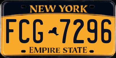 NY license plate FCG7296