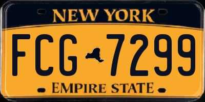 NY license plate FCG7299