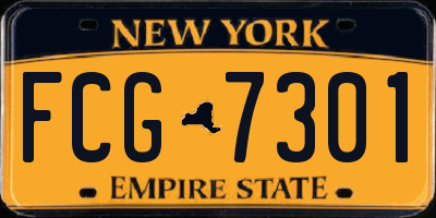 NY license plate FCG7301