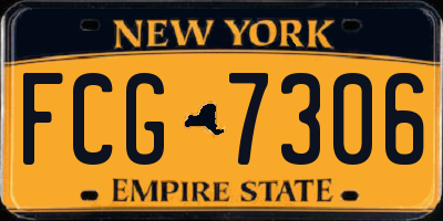NY license plate FCG7306