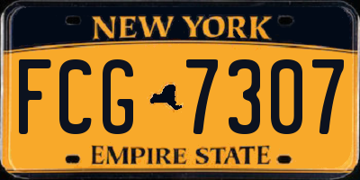 NY license plate FCG7307
