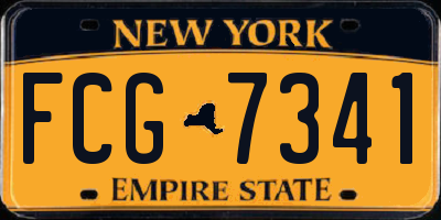 NY license plate FCG7341