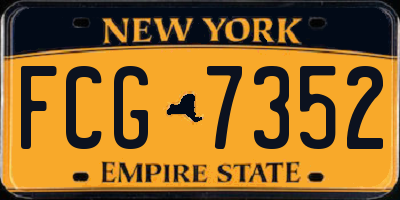 NY license plate FCG7352