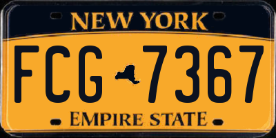 NY license plate FCG7367