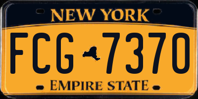 NY license plate FCG7370