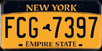 NY license plate FCG7397