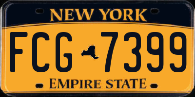 NY license plate FCG7399