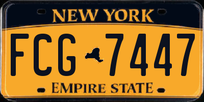 NY license plate FCG7447