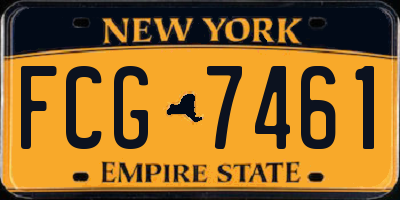 NY license plate FCG7461