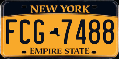 NY license plate FCG7488