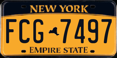 NY license plate FCG7497