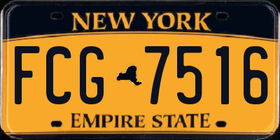 NY license plate FCG7516